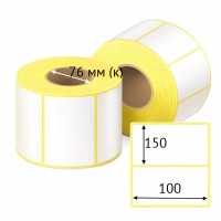 Термоэтикетка ЭКО 100х150 (рядов 1 по 250 шт)  в рулоне, втулка 76 мм (к) IQ code