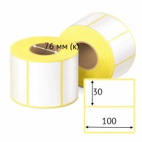Термоэтикетка ЭКО 100х30 (рядов 1 по 2 000 шт)  в рулоне, втулка 76 мм (к) IQ code