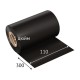 Красящая лента (риббон) 110 мм. х 300 м. Wax HW120A+ Out черный, втулка 1 дюйм IQ code