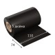 Красящая лента (риббон) 110 мм. х 74 м. Wax/Resin Out черный, втулка 0.5 дюйма (110мм ширина) IQ code