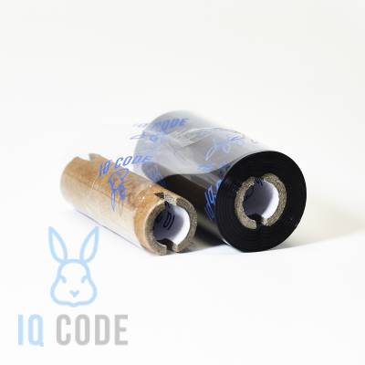 Риббон (красящая лента) Wax ST 57	мм х 74 м Out Черный, втулка 0.5 дюйма (57мм ширина) IQ code