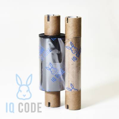 Риббон (красящая лента) Wax/Resin 64	мм х 74 м Out Черный, втулка 0.5 дюйма (110мм ширина) IQ code