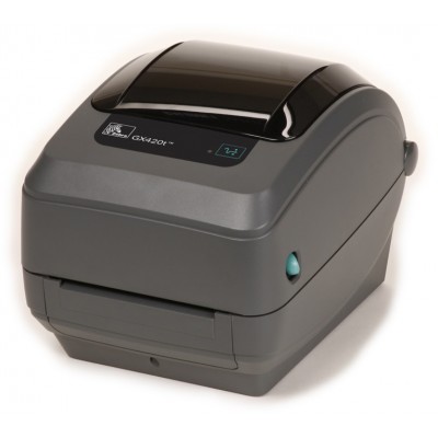 Принтер этикеток Zebra GX420t термотрансферный 203 dpi, USB, RS-232, отрезчик, GX42-102522-000