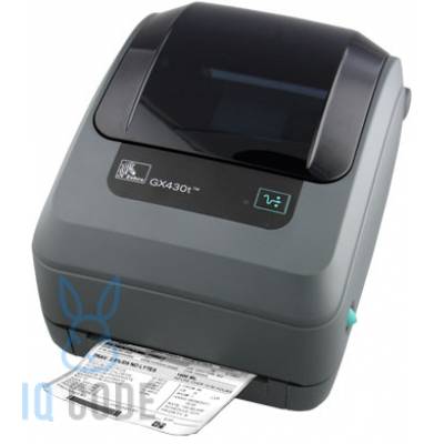 Принтер этикеток Zebra GX430t термотрансферный 300 dpi, USB, RS-232, отрезчик, GX43-102522-000