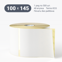 Этикетка самоклеящаяся 100х145 (рядов 1 по 500 шт) Termo ECO в рулоне, втулка 40 мм (к) IQ code