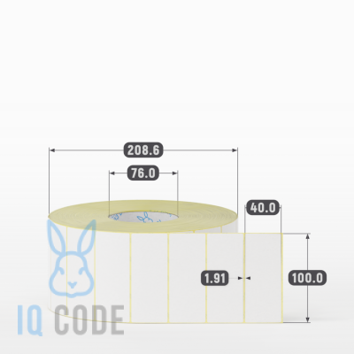 Термоэтикетка ЭКО 100х40, втулка 76 мм (к) (рядов 1 по 5000 шт)  IQ code	
