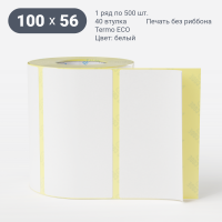 Термоэтикетка ЭКО 100х56 (рядов 1 по 500 шт)  в рулоне, втулка 40 мм (к) IQ code