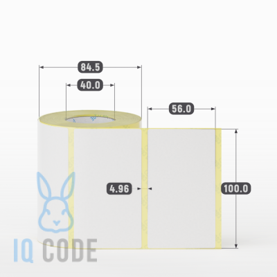 Термоэтикетка ЭКО 100х56, втулка 40 мм (к) (рядов 1 по 500 шт)  IQ code	