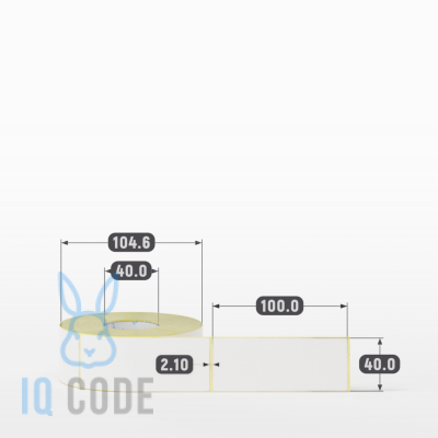 Термоэтикетка ЭКО 40х100, втулка 40 мм (к) (рядов 1 по 500 шт) IQ code Термоэтикетка ЭКО 40х100, втулка 40 мм (к) (рядов 1 по 500 шт) IQ code