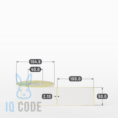 Термоэтикетка ЭКО 50х100, втулка 40 мм (к) (рядов 1 по 500 шт) IQ code Термоэтикетка ЭКО 50х100, втулка 40 мм (к) (рядов 1 по 500 шт) IQ code