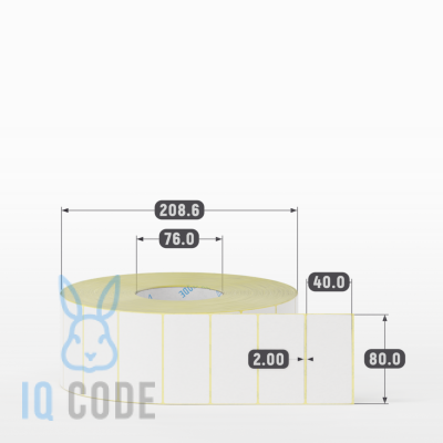 Термоэтикетка ЭКО 80х40, втулка 76 мм (к) (рядов 1 по 5000 шт) IQ code Термоэтикетка ЭКО 80х40, втулка 76 мм (к) (рядов 1 по 5000 шт) IQ code
