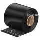Красящая лента (риббон) 110 мм. х 74 м. Wax ST Out черный, втулка 0.5 дюйма (110мм ширина) IQ code