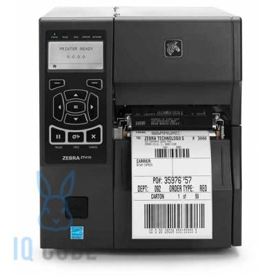 Принтер этикеток Zebra ZT410 термотрансферный 600 dpi, LCD, Ethernet, Bluetooth, USB, RS-232, внутренний намотчик с отделителем, полноразмерный, ZT41046-T4E0000Z