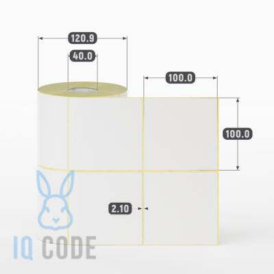 Термоэтикетка ЭКО 100х100, втулка 40 мм (к) (рядов 2 по 700 шт) IQ code Термоэтикетка ЭКО 100х100, втулка 40 мм (к) (рядов 2 по 700 шт) IQ code
