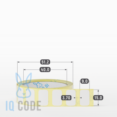 Термоэтикетка ЭКО 15х9, втулка 40 мм (к) (рядов 1 по 500 шт)  IQ code	