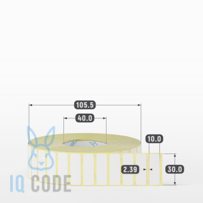 Термоэтикетка ЭКО 30х10, втулка 40 мм (к) (рядов 1 по 5000 шт)  IQ code	