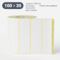 Термоэтикетка ЭКО 100х30 (рядов 1 по 1 000 шт)  в рулоне, втулка 40 мм (к) IQ code