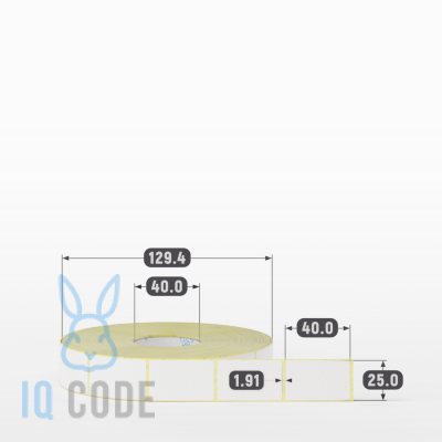 Термоэтикетка ЭКО 25х40, втулка 40 мм (к) (рядов 1 по 2000 шт) IQ code Термоэтикетка ЭКО 25х40, втулка 40 мм (к) (рядов 1 по 2000 шт) IQ code
