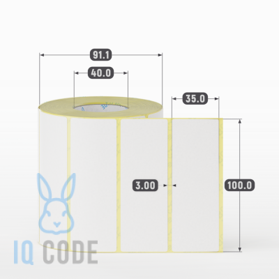 Термоэтикетка ЭКО 100х35, втулка 40 мм (к) (рядов 1 по 1000 шт) IQ code Термоэтикетка ЭКО 100х35, втулка 40 мм (к) (рядов 1 по 1000 шт) IQ code