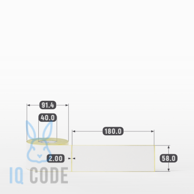 Термоэтикетка ЭКО 58х180, втулка 40 мм (к) (рядов 1 по 200 шт) IQ code Термоэтикетка ЭКО 58х180, втулка 40 мм (к) (рядов 1 по 200 шт) IQ code
