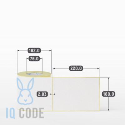 Термоэтикетка ЭКО 160х220, втулка 76 мм (к) (рядов 1 по 500 шт) IQ code Термоэтикетка ЭКО 160х220, втулка 76 мм (к) (рядов 1 по 500 шт) IQ code