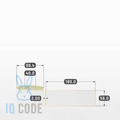 Термоэтикетка ЭКО 58х180, втулка 40 мм (к) (рядов 1 по 240 шт)  IQ code	