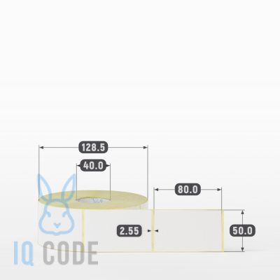 Термоэтикетка ЭКО 50х80, втулка 40 мм (к) (рядов 1 по 1000 шт) IQ code Термоэтикетка ЭКО 50х80, втулка 40 мм (к) (рядов 1 по 1000 шт) IQ code