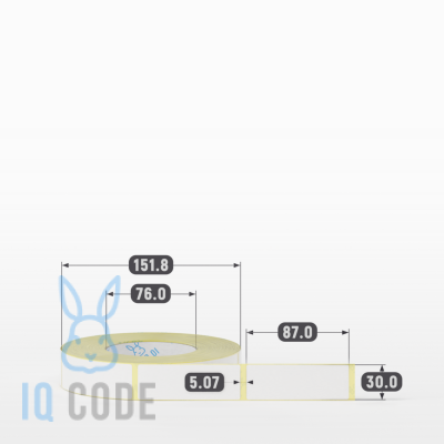 Термоэтикетка ТОП 30х87 (рядов 1 по 1 000 шт)  в рулоне, втулка 76 мм (к) IQ code