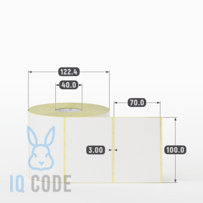 Термоэтикетка ТОП 100х70, втулка 40 мм (к) (рядов 1 по 1000 шт) IQ code Термоэтикетка ТОП 100х70, втулка 40 мм (к) (рядов 1 по 1000 шт) IQ code