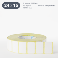 Термоэтикетка ЭКО 24х15 (рядов 1 по 2 000 шт)  в рулоне, втулка 40 мм (к) IQ code