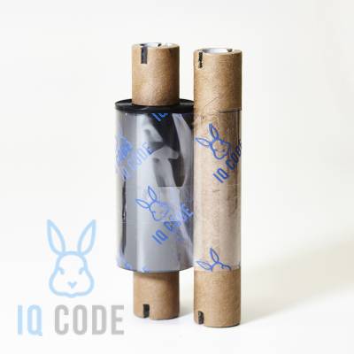 Риббон (красящая лента) Wax/Resin HM220D 64	мм х 74 м Out Черный, втулка 0.5 дюйма (110мм ширина) IQ code