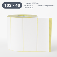 Термоэтикетка ЭКО 102х40 (рядов 1 по 1 000 шт)  в рулоне, втулка 40 мм (к) IQ code