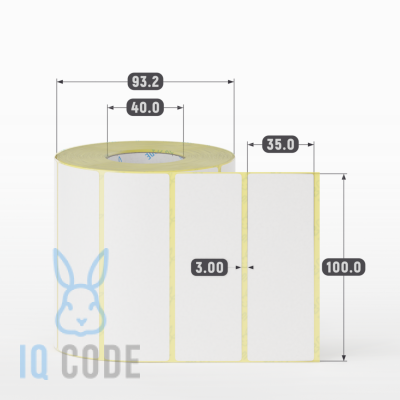 Термоэтикетка ТОП 100х35, втулка 40 мм (к) (рядов 1 по 1000 шт)  IQ code	