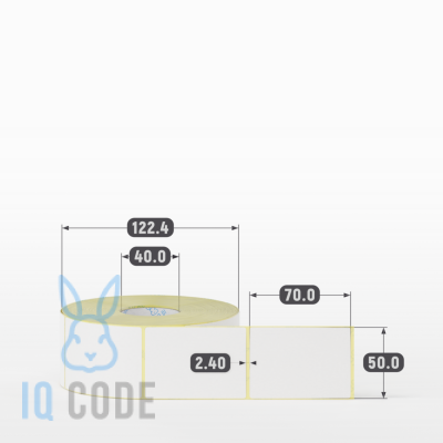 Термоэтикетка ТОП 50х70, втулка 40 мм (к) (рядов 1 по 1000 шт)  IQ code	