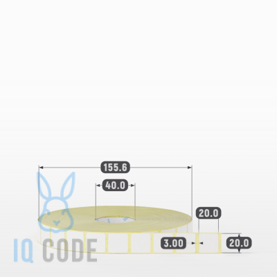 Термоэтикетка ЭКО 20х20, втулка 40 мм (к) (рядов 1 по 6000 шт) IQ code Термоэтикетка ЭКО 20х20, втулка 40 мм (к) (рядов 1 по 6000 шт) IQ code