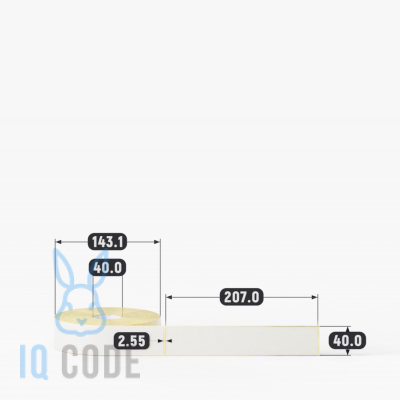 Термоэтикетка ЭКО 40х207, втулка 40 мм (к) (рядов 1 по 500 шт)  IQ code	