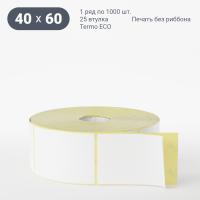 Термоэтикетка ЭКО 40х60 (рядов 1 по 1 000 шт)  в рулоне, втулка 25 мм (к) IQ code