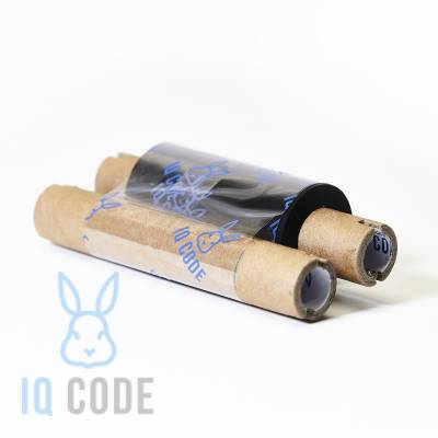 Риббон (красящая лента) Resin R3 64	мм х 74 м Out Черный, втулка 0.5 дюйма (110мм ширина) IQ code