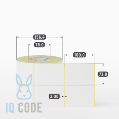 Термоэтикетка ЭКО 73х100 (рядов 2 по 1 000 шт) в рулоне, втулка 76 мм (к) IQ code Термоэтикетка ЭКО 73х100 (рядов 2 по 1 000 шт) в рулоне, втулка 76 мм (к) IQ code