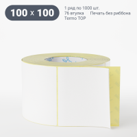 Термоэтикетка ТОП 100х100 (рядов 1 по 1 000 шт)  в рулоне, втулка 76 мм (к) IQ code