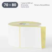 Термоэтикетка ЭКО 70х80 (рядов 1 по 800 шт)  в рулоне, втулка 40 мм (к) IQ code