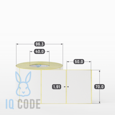 Термоэтикетка ЭКО 70х50, втулка 40 мм (к) (рядов 1 по 800 шт) IQ code Термоэтикетка ЭКО 70х50, втулка 40 мм (к) (рядов 1 по 800 шт) IQ code