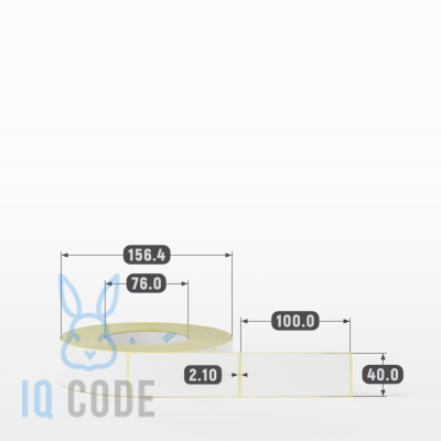 Термоэтикетка ЭКО 40х100, втулка 76 мм (к) (рядов 1 по 1000 шт)  IQ code	