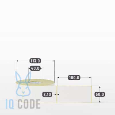 Термоэтикетка ЭКО 50х100, втулка 40 мм (к) (рядов 1 по 600 шт) IQ code Термоэтикетка ЭКО 50х100, втулка 40 мм (к) (рядов 1 по 600 шт) IQ code
