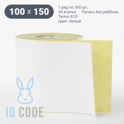 Этикетка 100х150/Termo ECO/300/40 мм (к)/1/белый  