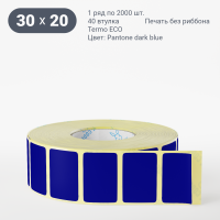 Этикетка 30х20/Termo ECO/2 000/40 мм (к)/1/ Pantone dark blue 