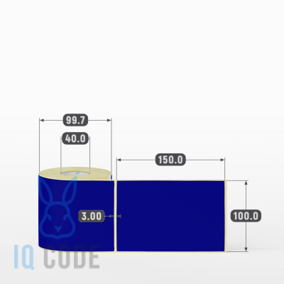 Этикетка 100х150/Termo ECO/300/40 мм (к)/1/ Pantone dark blue Этикетка 100х150/Termo ECO/300/40 мм (к)/1/ Pantone dark blue