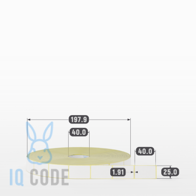 Термоэтикетка ЭКО 25х40, втулка 40 мм (к) (рядов 1 по 5000 шт) IQ code Термоэтикетка ЭКО 25х40, втулка 40 мм (к) (рядов 1 по 5000 шт) IQ code