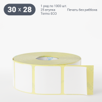 Термоэтикетка ЭКО 30х28 (рядов 1 по 1 000 шт)  в рулоне, втулка 25 мм (к) IQ code