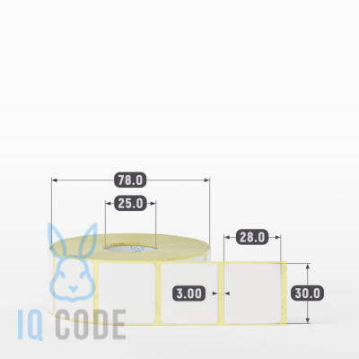 Термоэтикетка ЭКО 30х28, втулка 25 мм (к) (рядов 1 по 1000 шт) IQ code Термоэтикетка ЭКО 30х28, втулка 25 мм (к) (рядов 1 по 1000 шт) IQ code